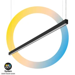 Luminaria lineal LED CCT - 60W - Suspensión / superficie - Potencia ajustable - 180cm