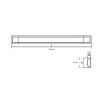 Luminaria lineal LED con caja de empalme - 3CCT - 40W - 120cm