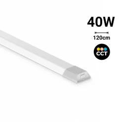 Luminaria lineal LED con caja de empalme - 3CCT - 40W - 120cm