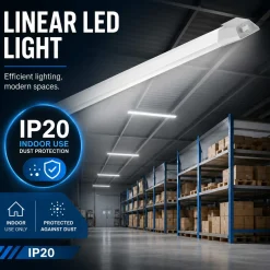 Luminaria lineal LED con caja de empalme - 3CCT - 50W - 150cm