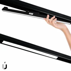 Luminaria lineal LED opal para carril magnético 48V - 20W