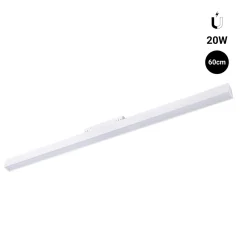 Luminaria lineal LED opal para carril magnético 48V - 20W