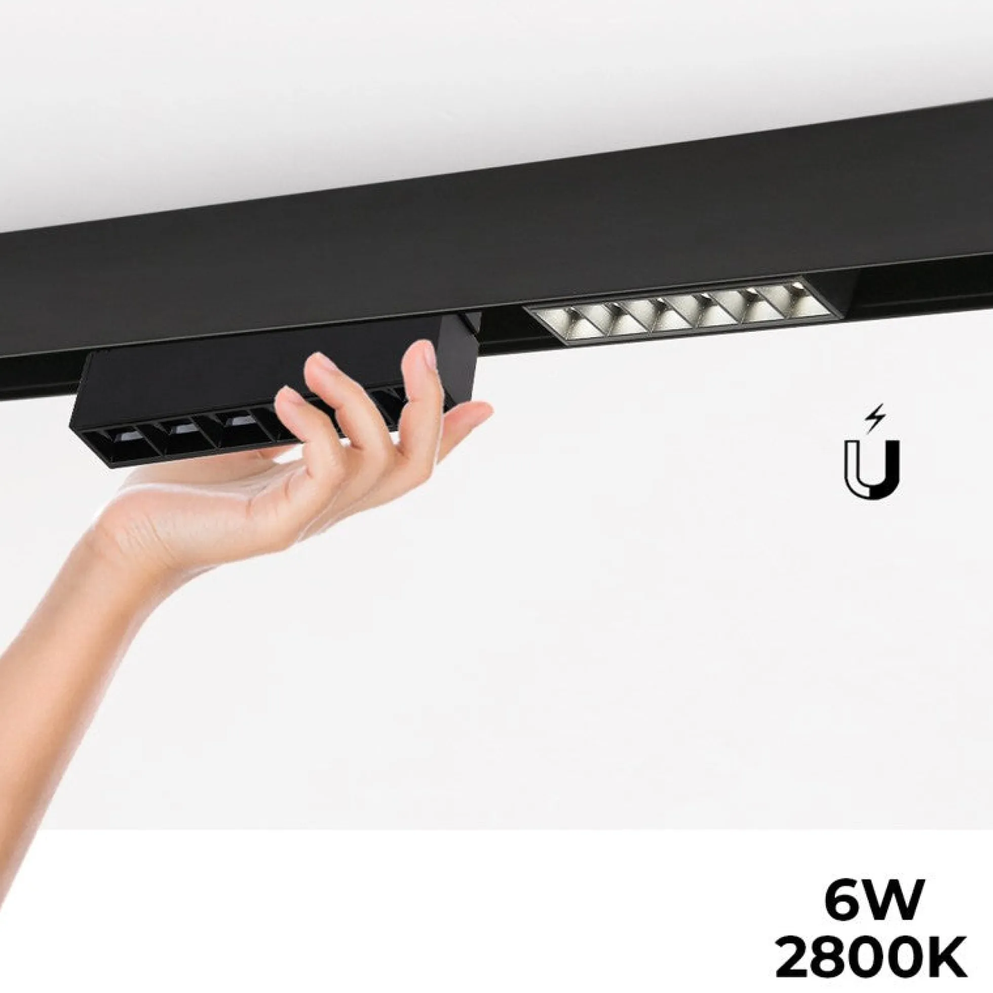 Luminaria lineal LED para carril magnético 48V - 6W - UGR 16