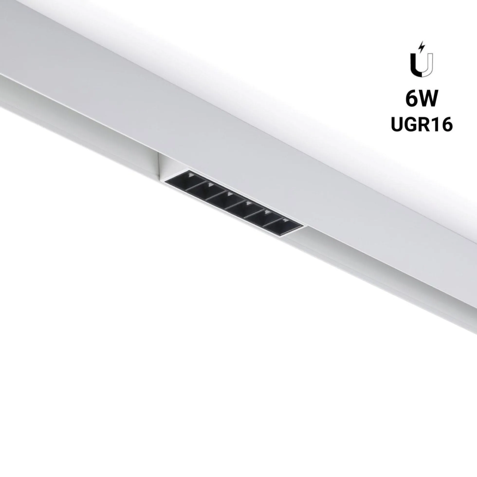 Luminaria lineal LED para carril magnético 48V - 6W - UGR 16