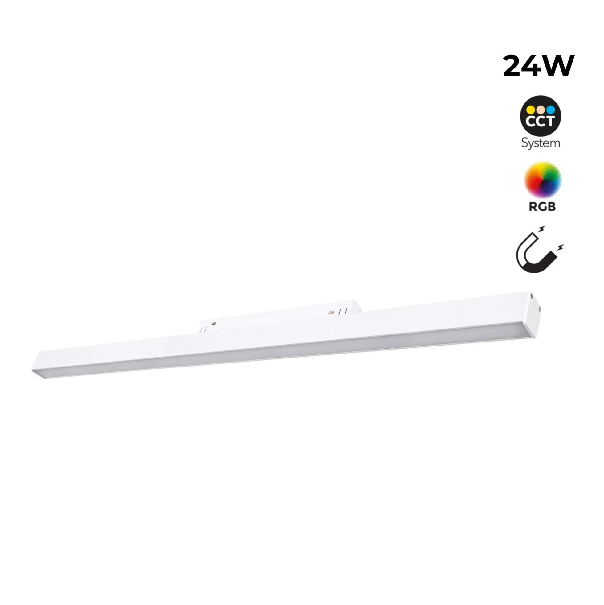 Luminaria lineal opal para carril magnético RGB + CCT - 24W - Mi Light - Blanco