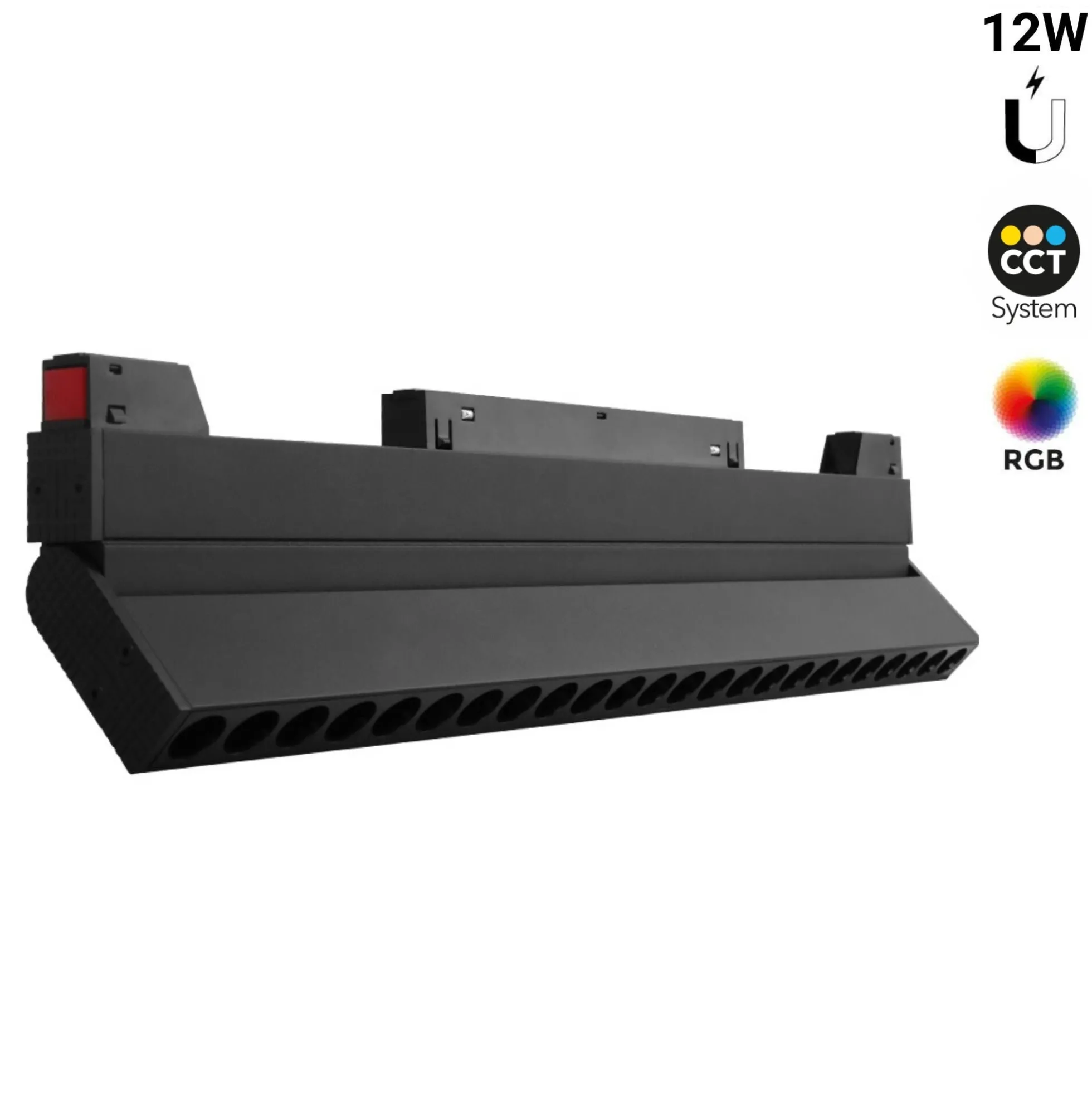 Luminaria lineal orientable para carril magnético RGB + CCT - 12W - UGR18 - Mi Light