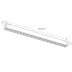 Luminaria lineal para carril magnético - 24W - 26mm - CCT + SMART - UGR18 - 48V