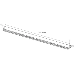 Luminaria lineal para carril magnético - 30W - 26mm - CCT + SMART - UGR18 - 48V