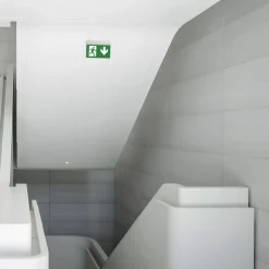 Luz de emergencia permanente con pictograma