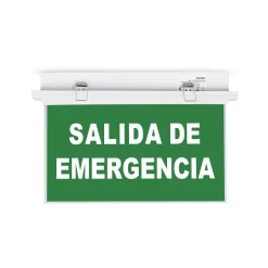 Luz de emergencia permanente con cartel 