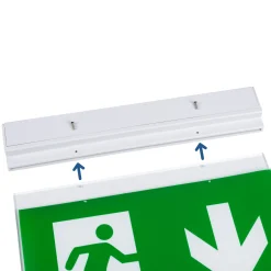 Luz de emergencia permanente con cartel "SALIDA"