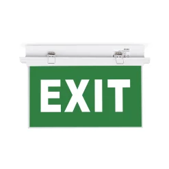 Luz de emergencia permanente con cartel