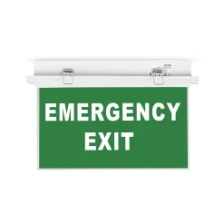 Luz de emergencia permanente con cartel 