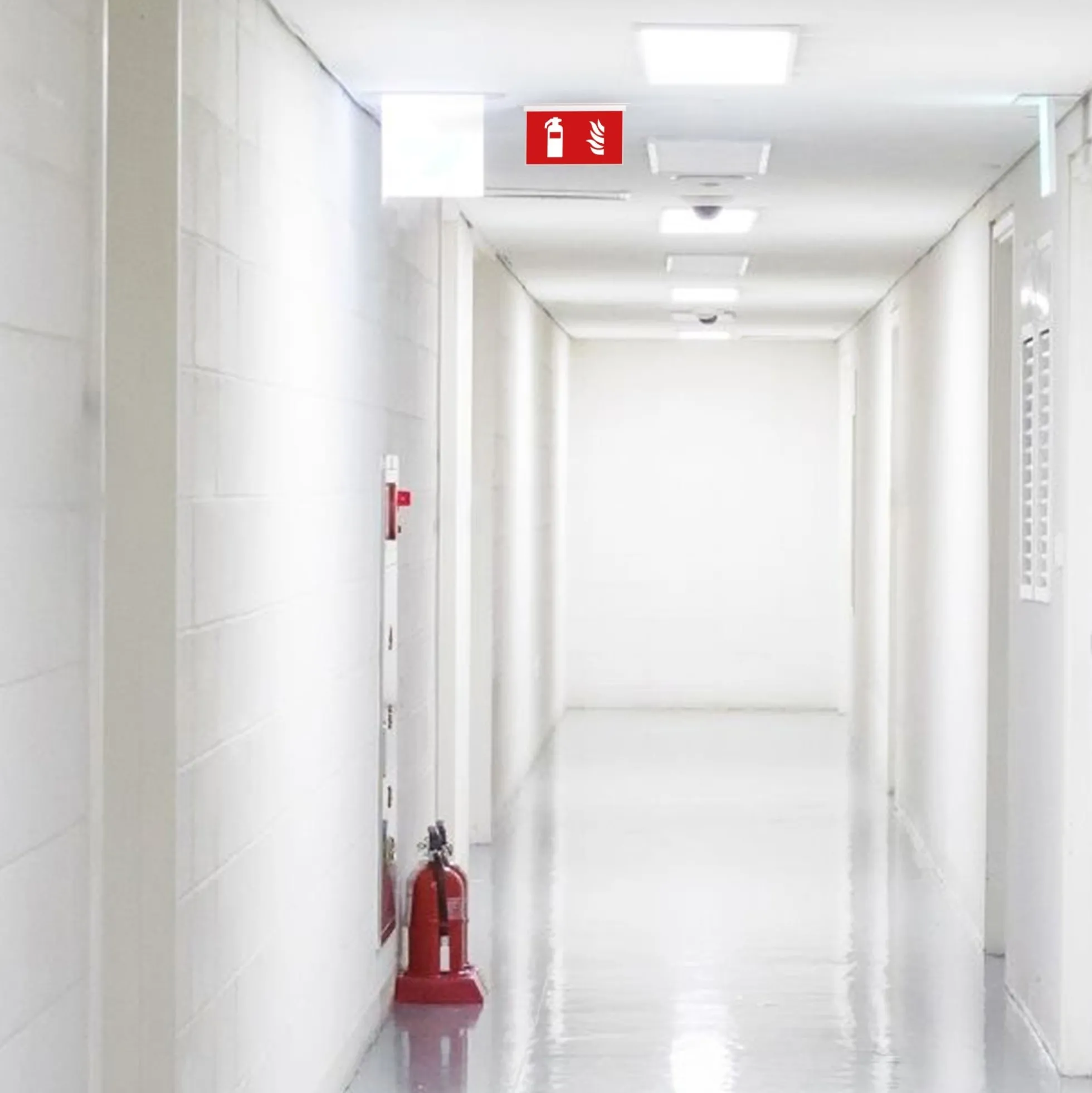 Luz de emergencia permanente con pictograma "Extintor" - Empotrable