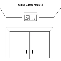 Luz de emergencia permanente con pictograma