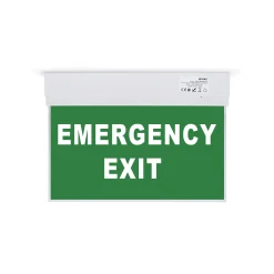 Luz de emergencia permanente con cartel 