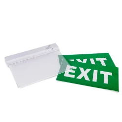 Luz de emergencia permanente con cartel 