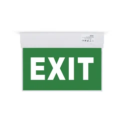 Luz de emergencia permanente con cartel 