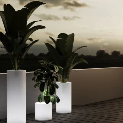 Macetero cilíndrico LED RGBW - 5W - 40 x Ø 40cm - Recargable