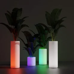 Macetero cilíndrico LED RGBW - 5W - 40 x Ø 40cm - Recargable