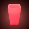 Macetero cuadrado LED RGBW - 24W - Recargable - Mando a distancia