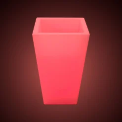 Macetero cuadrado LED RGBW - 24W - Recargable - Mando a distancia