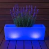 Macetero rectangular LED RGBW - 24W - Recargable - Mando a distancia