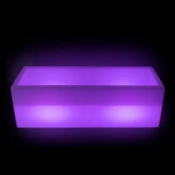 Macetero rectangular LED RGBW - 24W - Recargable - Mando a distancia