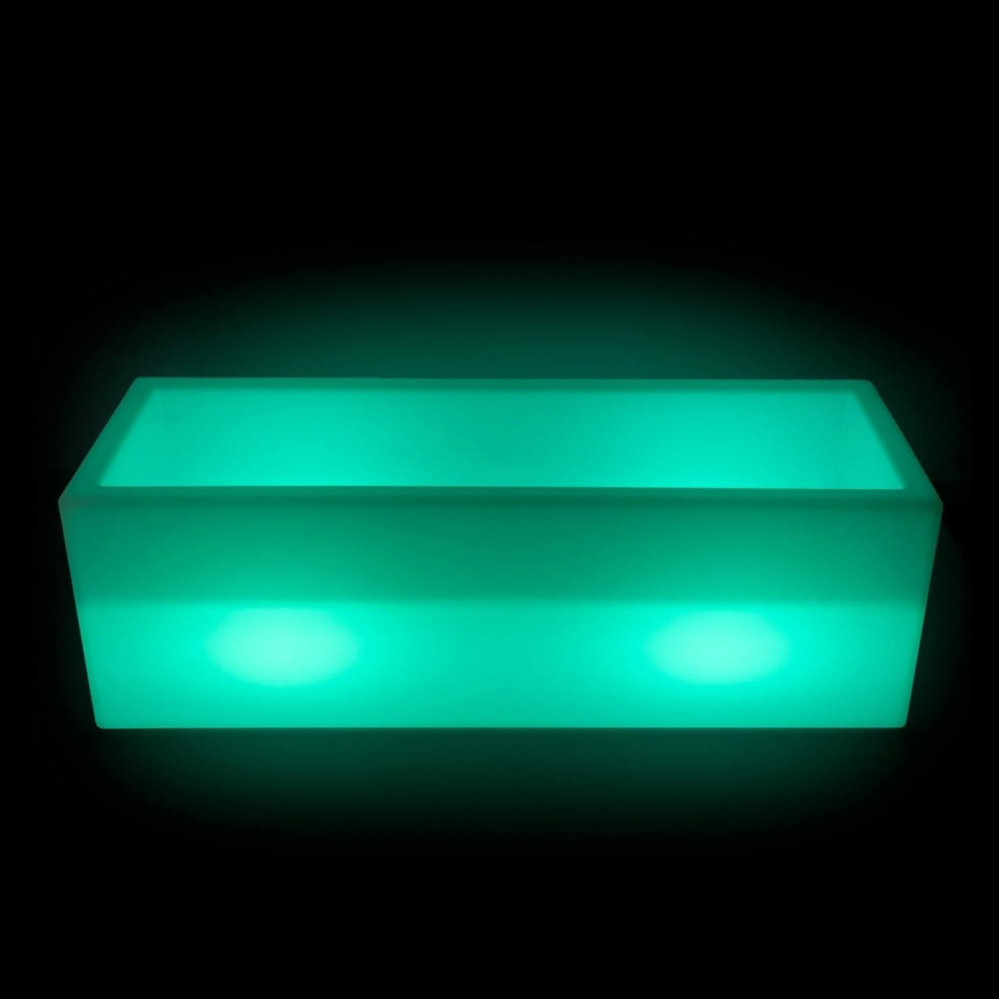 Macetero rectangular LED RGBW - 24W - Recargable - Mando a distancia