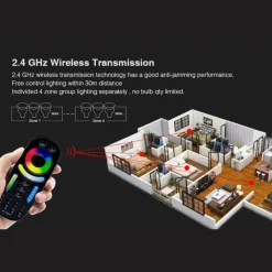 Mando a distancia LED RGB + CCT - 4 Zonas - BLANCO - FUT092 - Mi Light