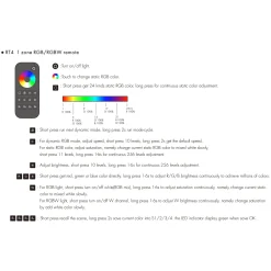 Mando a distancia LED RGB / RGBW - 1 zona / 4 escenas - SK-RT4-N - Skydance