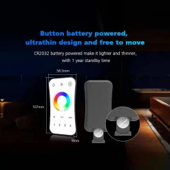 Mando a distancia LED RGB / RGBW - 4 zonas - SK-R8 - Skydance