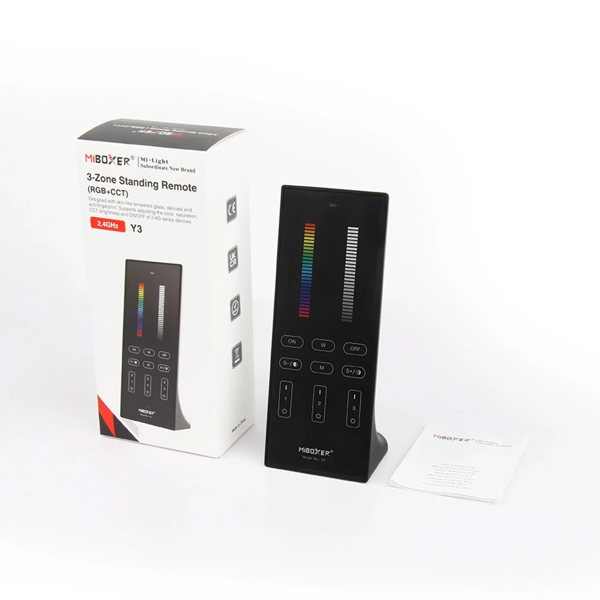 Mando a distancia vertical - RGB + CCT - 3 Zonas - RF 2.4Ghz - Mi Light