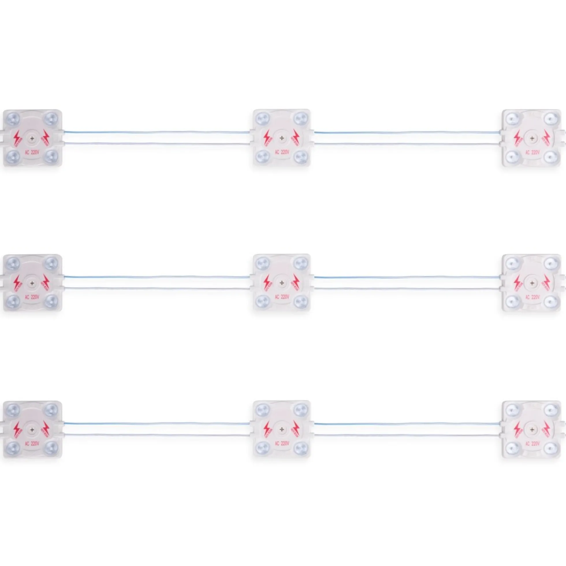 Módulo LED cuadrado para rótulos - 3.6W - 220V AC - IP65 - 165º