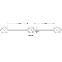 Módulo LED cuadrado para rótulos - 3.6W - 220V AC - IP65 - 165º