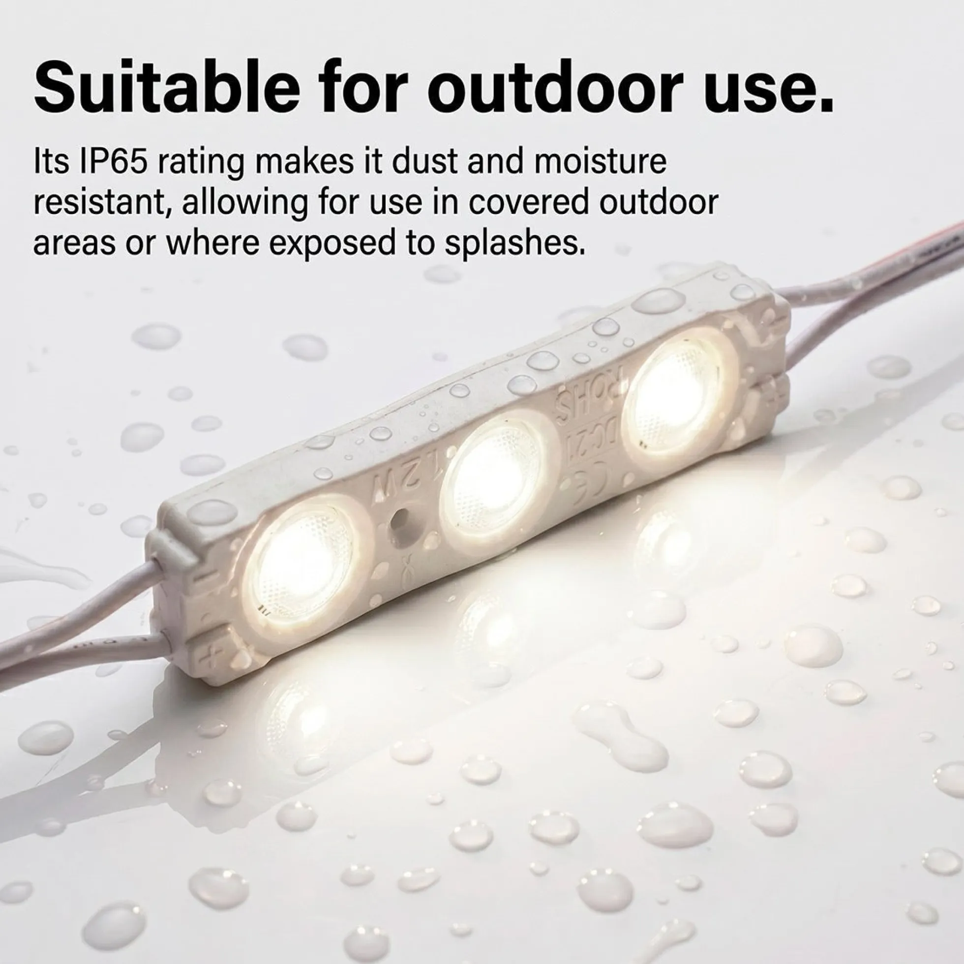 Módulo LED monocolor para rótulos - 1.2W - 12V - 160° - IP65