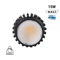 Módulo LED 15W para aro downlight MR16/GU10 - Regulable por DALI - 45º - CRI 90