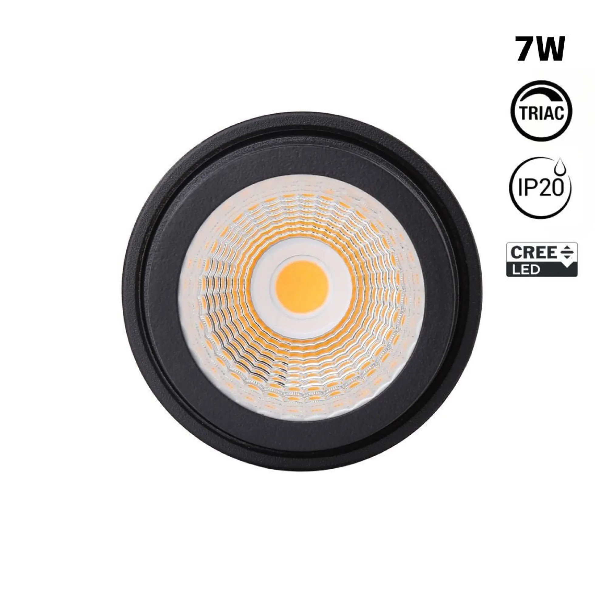 Módulo LED 7W para aro downlight MR16/GU10 - Regulable por TRIAC - 45º - CRI 90