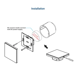 Mecanismo táctil empotrable RF 12-24V-DC regulador RGBW para iluminación LED 4 zonas - SUNRICHER Perfect RF
