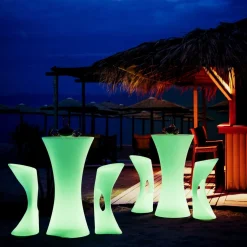 Mesa luminosa LED RGBW - 110 x Ø60 cm - 32W - Recargable