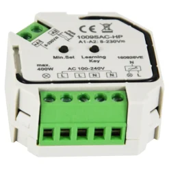 Mini Regulador (RF + PUSH) Monocolor Triac 400W max. 230V (1 canal) SUNRICHER - Perfect RF