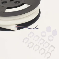 Neón LED flexible circular RGB - 24 V - Instalación sobre superficie - Ø20mm - 5 metros - 22W/m - Kit completo - IP67