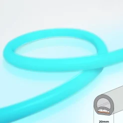 Neón LED flexible circular RGB - 24 V - Instalación sobre superficie - Ø20mm - 5 metros - 22W/m - Kit completo - IP67