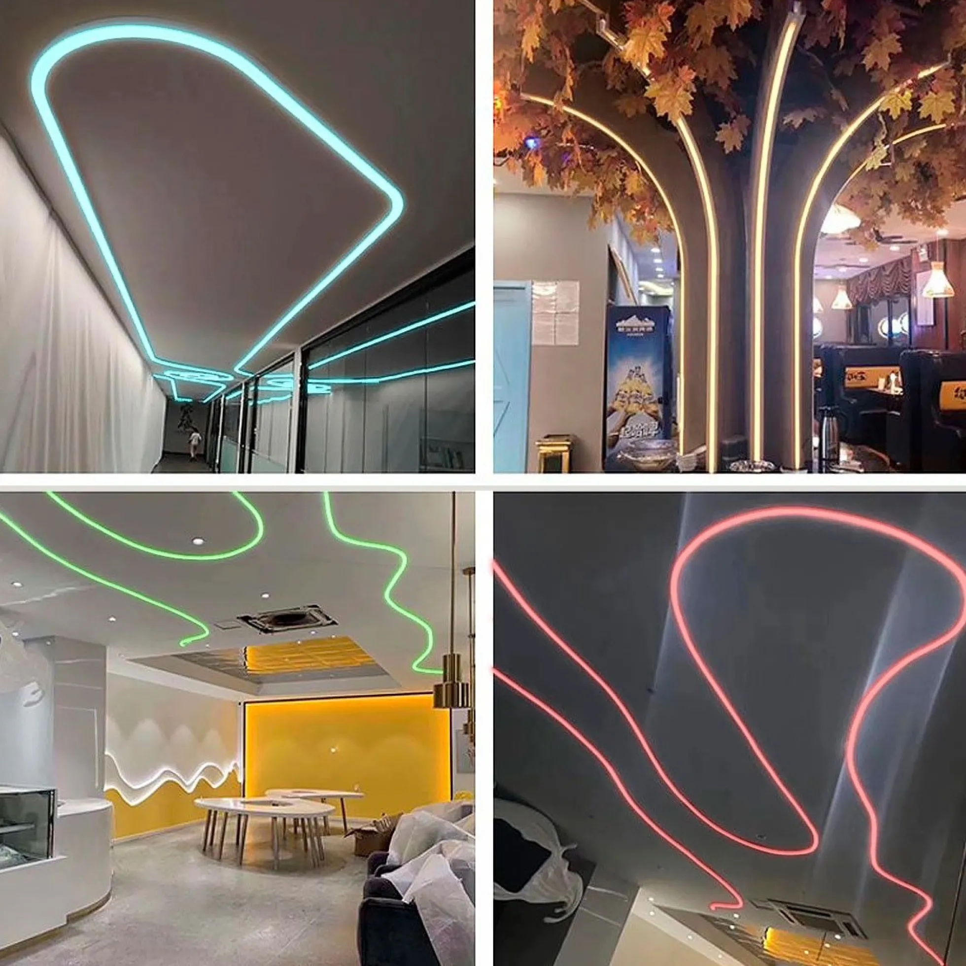 Neón LED flexible circular RGB - 24 V - Instalación sobre superficie - Ø20mm - 5 metros - 22W/m - Kit completo - IP67