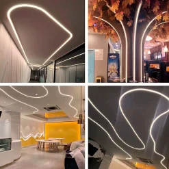 Neón LED flexible circular - 24V DC - Instalación sobre superficie - Ø20mm - 5 metros - 13W/m - Kit completo -  IP67