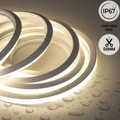 Neón LED flexible 3D  24V DC - 16x16mm - 5 metros - Kit completo - 12W/m - IP67 - Curvatura vertical y horizontal