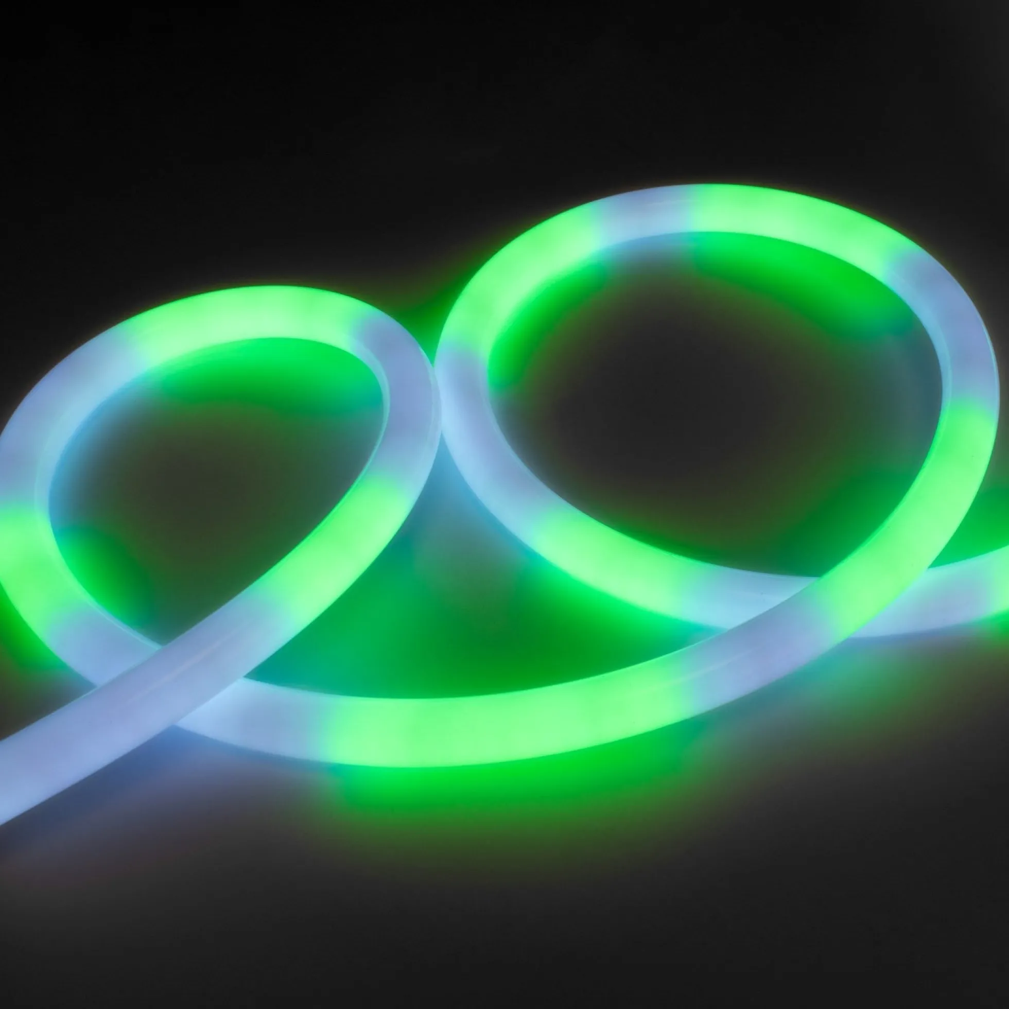 Neón LED flexible RGB inteligente IC - 360º circular - Ø22mm - 4 metros - 12V DC - 28W/m - IP65