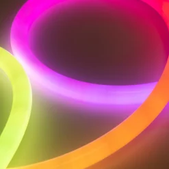 Neón LED flexible RGB inteligente IC - 360º circular - Ø22mm - 2 metros - 12V DC - 28W/m - IP65