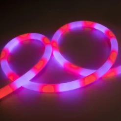 Neón LED flexible RGB inteligente IC - 360º circular - Ø22mm - 2 metros - 12V DC - 28W/m - IP65