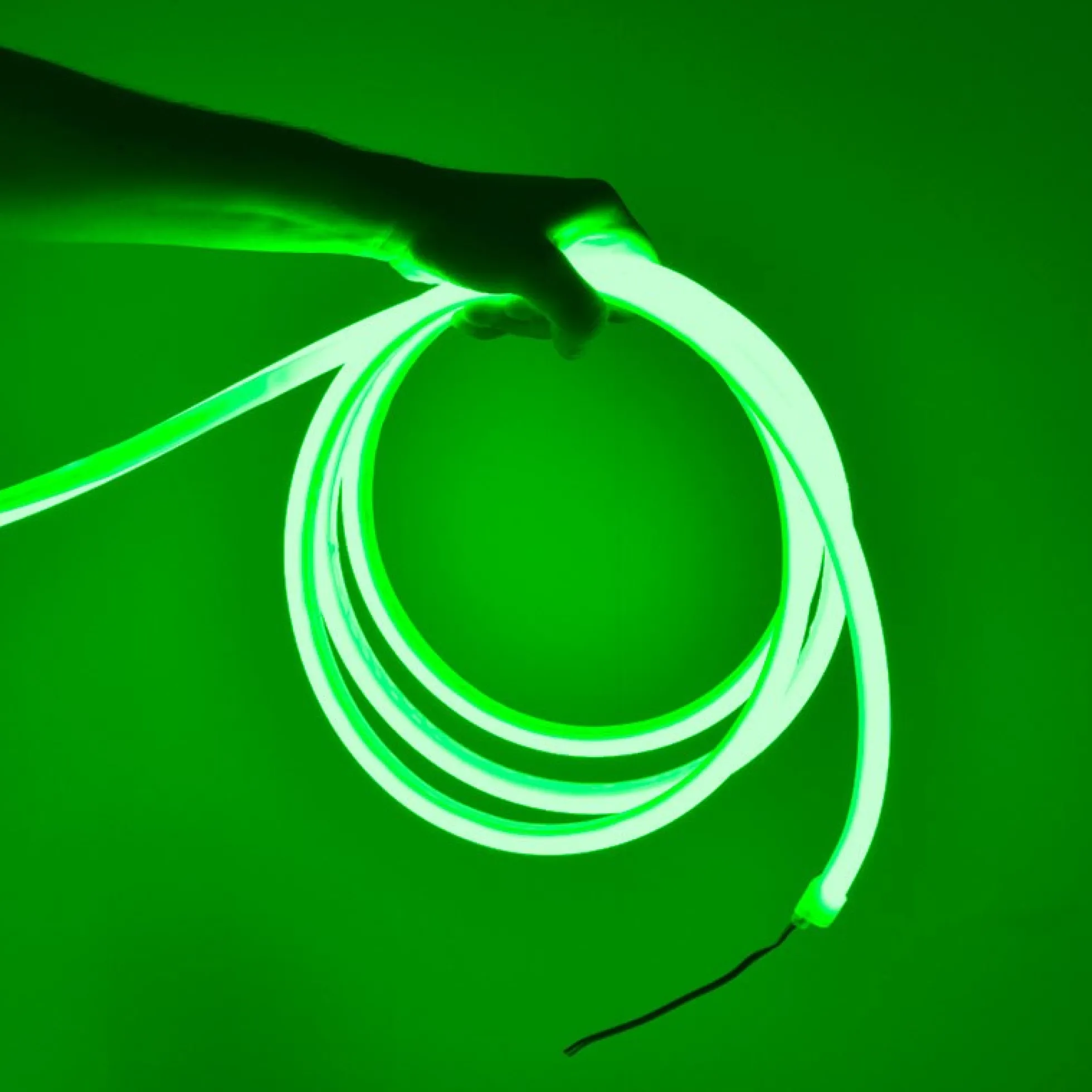 Neón LED flexible RGB 24V DC- 12X12mm - 10 metros - Kit completo - 11W/m - IP67 - Curvatura vertical